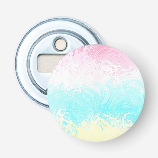 Boho Wervelende Groovy Abstract Genderflux Pride V Button Flesopener (Voorkant)