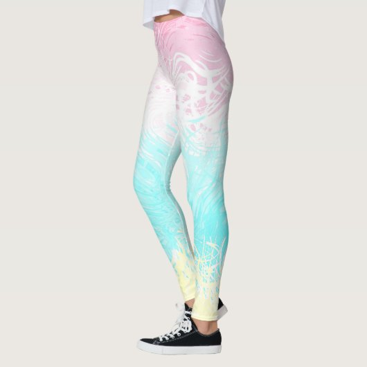 Boho Wervelende Groovy Abstract Genderflux Pride V Leggings (Links)