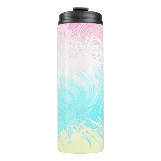 Boho Wervelende Groovy Abstract Genderflux Pride V Thermosbeker (Voorkant)