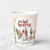 Boho Westelijke Woestijn | Bruidsuitnodiging Papieren Bekers (Voorkant)