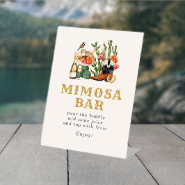 Boho Western Bar Reclamebord Met Voetstuk