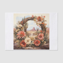 Boho Western bloemenkrans boeket voor Decoupage Tissuepapier