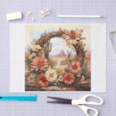 Boho Western bloemenkrans boeket voor Decoupage Tissuepapier (Craft)