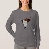 Boho Western Bloemstier Schedel Vrouwen T-shirt (Voorkant)