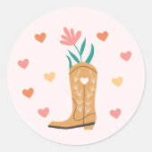Boho Western Boot & Hearts Sticker (Voorkant)