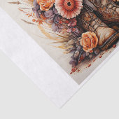 Boho Western Boots Bloemen Boeket voor Decoupage Tissuepapier (Detail)