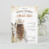 Boho Western Bruid Wild West Country Cowgirl Kaart (Staand voorkant)