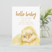 Boho Western Chick Theme Baby shower Uitnodiging (Staand voorkant)