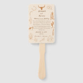 Boho Western Cowboy Illustratie Evenementen Tijdli Handwaaier (Voorkant)