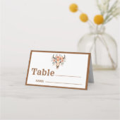 Boho Western Cowboy Monogram reisthema bruiloft Plaatskaartje (Voorkant)