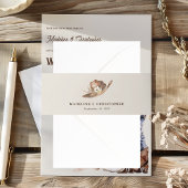 Boho Western Cowboy Pet Bruiloft Uitnodigingen Wikkel