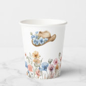 Boho Western Cowboy Pet en Wildflower Papieren Bekers (Achterkant)