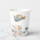 Boho Western Cowboy Pet en Wildflower Papieren Bekers (Voorkant)