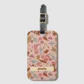 Boho Western Cowgirl Boots Bagagelabel (Voorkant (verticaal))