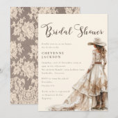 Boho Western Cowgirl Vrijgezellenfeest Kaart (Voorkant / Achterkant)