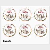 Boho Western Desert | Bruidsmeisjesfeest Ronde Sticker (Vel)