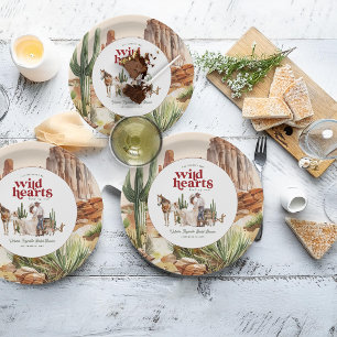 Boho Western Desert   Bruidsuitnodiging Papieren Bordje