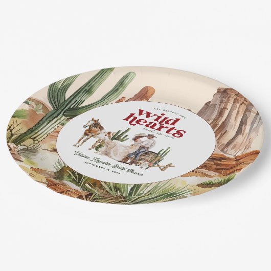 Boho Western Desert | Bruidsuitnodiging Papieren Bordje (Gekanteld)