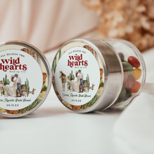 Boho Western Desert   Bruidsuitnodiging Ronde Sticker