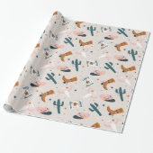 Boho Western Kerstmis - Beige Cadeaupapier (Uitgerold)