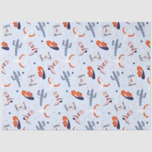 Boho Western Kerstmis - blauw Tissuepapier