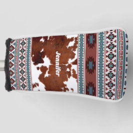 Boho Western Koeienhuid Patroonnaam Golfheadcover