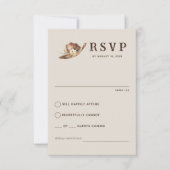 Boho Western Ranch Bruiloft RSVP Kaart (Voorkant)