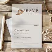 Boho Western Ranch Bruiloft RSVP Kaart