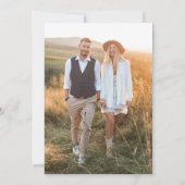 Boho Western Ranch Foto Huwelijk Save the Date Kaart (Achterkant)