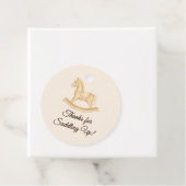 Boho Western Rocking Horse Baby shower Bedankjes Labels (In situ)