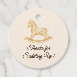 Boho Western Rocking Horse Baby shower Bedankjes Labels