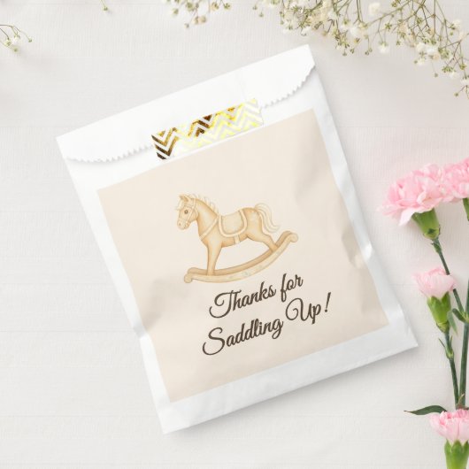 Boho Western Rocking Horse Baby shower Bedankzakje (Gezegeld)