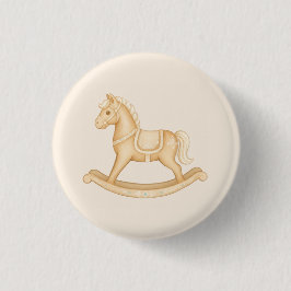 Boho Western Rocking Horse Baby shower Button Pin