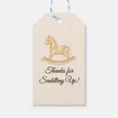 Boho Western Rocking Horse Baby shower Cadeaulabel (Voorkant)
