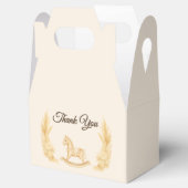 Boho Western Rocking Horse Baby shower gunstbox Bedankdoosjes (Geopend)