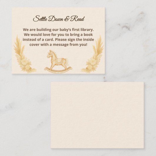 Boho Western Rocking Horse Boeken voor Baby Kaart (Voorkant / Achterkant)