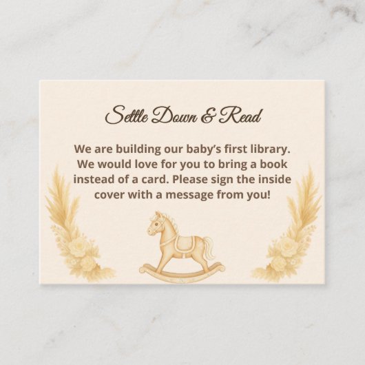 Boho Western Rocking Horse Boeken voor Baby Kaart (Voorkant)