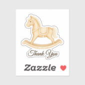 Boho Western Rocking Horse Vinyl Decal Sticker (Vel)