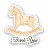 Boho Western Rocking Horse Vinyl Decal Sticker (Voorkant)