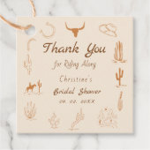 Boho Western Saddle up Cowboy Bruiloft feestje Bedankjes Labels (Voorkant)