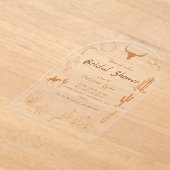 Boho Western Saddle up Cowboy Vrijgezellenfeest In Acryl Uitnodigingen (Laagn)