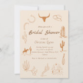 Boho Western Saddle up Cowboy Vrijgezellenfeest In Kaart (Voorkant)