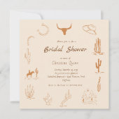 Boho Western Saddle up Cowboy Vrijgezellenfeest In Kaart (Voorkant)