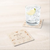 Boho Western Saddle up Cowboy Vrijgezellenfeest Kartonnen Onderzetters (Insitu)