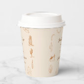 Boho Western Saddle up Cowboy Vrijgezellenfeest Papieren Bekers (Links)