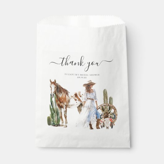 Boho Western Vrijgezellenfeest | Dank u Bedankzakje (Voorkant)