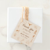 Boho Western Zadel Cowboy Bruiloftsfeest Bedankjes Labels (In situ)