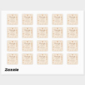 Boho Western Zadel op Cowboy Bruids douche Vierkante Sticker (Vel)