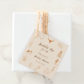 Boho Western Zadel op Cowboy Bruids-shower Bedankjes Labels (In situ)