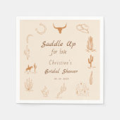 Boho Western Zadel op Cowboy Bruidsdouche Servet (Voorkant)